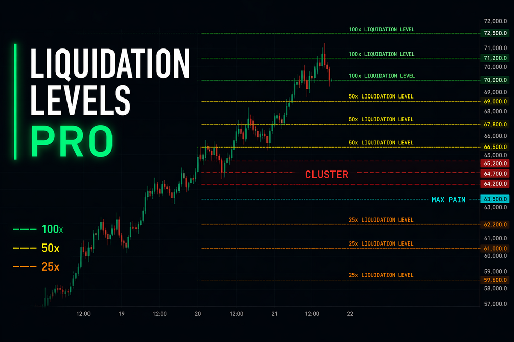 Liquidity Levels Pro TradingView indicator preview